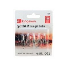 Kingavon 5pc 10W G4 Halogen Capsule Lamp Bulbs