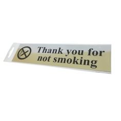 Self-Adhesive Chrome Effect - Thank You For Not Smoking - Sign