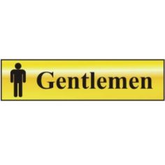 "gentleman" Metallic Sign