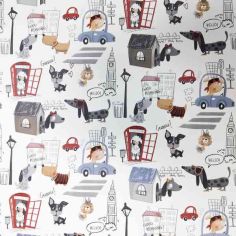 Friendly Dog Canine Design Oilcloth / Table Cloth