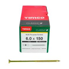 Timco M6x150 100pc Yellow CSK Multi-Purpose Screws