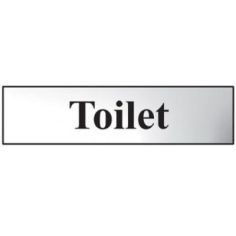 Toilet Sign Silver