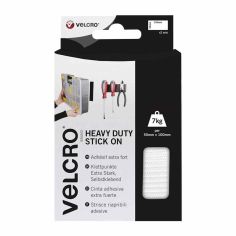 Velcro® 2pc Stick On Velcro - White 50mm x 100mm (Holds 7Kg)