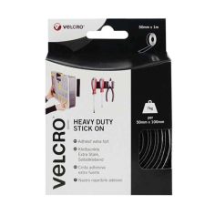 Velcro® Heavy Duty Stick On Velcro - White 50mm x 1m (Holds 7Kg)