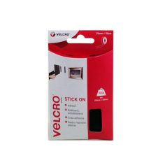 Velcro Stick On Tape - Black 20mm x 50cm (Holds 300g)