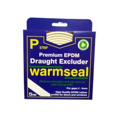 Warmseal Premium Draught Excluder - P Strip - White 5m