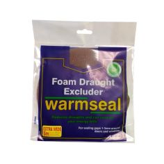 Warmseal Extra Wide Foam Draught Excluder - Brown 5m