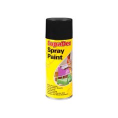 SupaDec Spray Paint - Gloss Black 400ml 