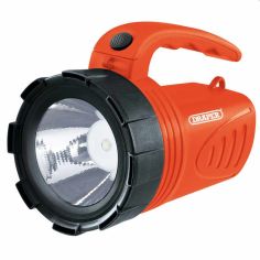 Draper 3w Orange Li-ion Rechargeable Hand Torch