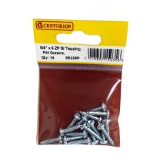 Centurion ZP Pan Head Self Tapping Screws - 5/8" x 6mm - Pack Of 16