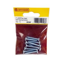 Centurion ZP Pan Head Self Tapping Screws - 1" x 8mm - Pack of 10