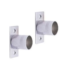 Rothley Straight Brackets - Chrome Finish 19mm (Pack of 2)