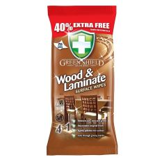 Green Shield Wood & Laminate Wipes Extra Large Sheets - Pack of 70