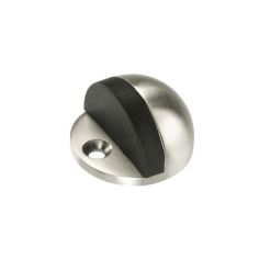 Amig Stainless Steel Zamac Door Stop With Black Rubber - 45mm