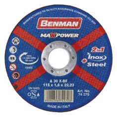 Benman Cutting Disc for Steel & Inox 115×1.6mm