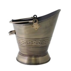 De Vielle Heritage Celtic Collection Waterloo Coal Bucket - Antique Brass