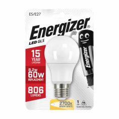 Energizer LED GLS 9.2W (60W Replacement) Screw Cap Fitting E27/ ES Light Bulb