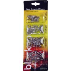 Blackspur 80 Piece Assorted Rivets Set