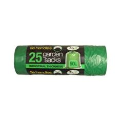 TidyZ Industrial Tie Handles Garden Bags 50L - Roll of 25