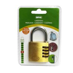 Amig Brass Combination Padlock - 40mm