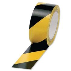 Hazard Warning Tape - Yellow / Black 50mm X 33m