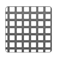 Square perforated 5.5 x 5.5 mm - Raw steel Panel (1m x 500mm)