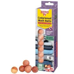 Zero In 20 Pack Clothes Moth Repeller Cedarwood Balls