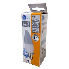 GE 4W LED Dimmable Diffused Candle SBC / B15 Light Bulb