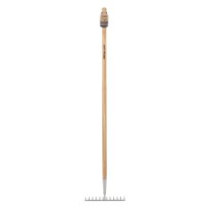 Draper Heritage Stainless Steel Garden Rake with Ash Handle