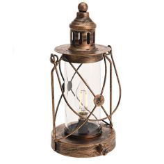 Bronze LED Battery Hanging Lantern