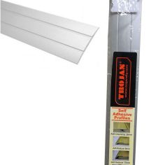 Trojan Self-Adhesive Coverstrip Profile - 38mm x 0.9m Silver