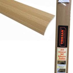 Trojan Self-Adhesive Universal Coverstrip Profile - 40mm x 0.9m Natural Oak