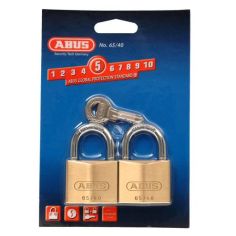 Abus 65/40 40mm Brass Padlock Twin Carded 