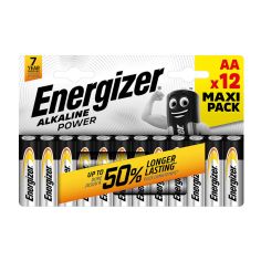 Energizer Alkaline Power AA Battery - Pack Of 12