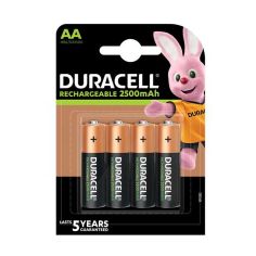 Duracell Rechargeable Battery Size AA 2500Mah - Card of 4