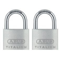 ABUS 64TI/30 Twins C Titalium Padlocks 30mm Twin Pack