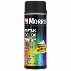 Morris Matt Acrylic Black Spray Paint - 400ml