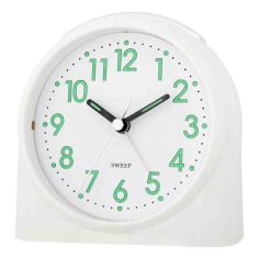 Acctim Sweep Non-Tick Alarm Clock - White