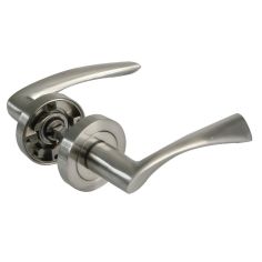 Amig Alba Zamak Matt Chrome Rosette Door Handle