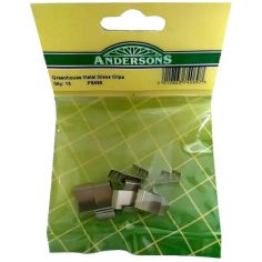 Andersons Greenhouse Metal Glass Lap Z Clips - Pack of 15