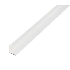 Angle Profile PVC White - 10 x 10 x 1  / 2m