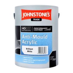 Johnstones Trade Anti-Mould Acrylic Paint - Brilliant White 5L