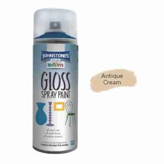 Johnstones Revive Gloss Spray Paint 400ml - Antique Cream