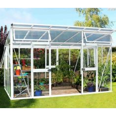 12ft x 9ft Vitavia Aphrodite Greenhouse - White Finish