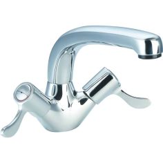 Apollo 1/4" Basin Mixer Chrome with Levers