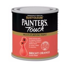 Rust-Oleum Painter's Touch Interior & Exterior Bright Orange Multi-Purpose Paint 250ml