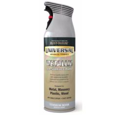 Rust-Oleum Universal All-Surface Spray Paint - Titanium Silver Metallic 400ml