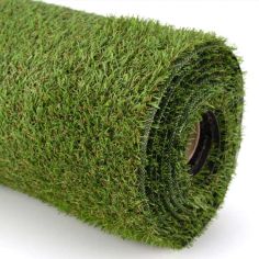 15mm Artificial Lawn Grass Garden Astro Turf Natural Green 4m x 1m