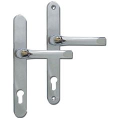 ASEC UPVC 240mm Chrome Plated Backplate Lever Lock Door Handles - Pack of 2