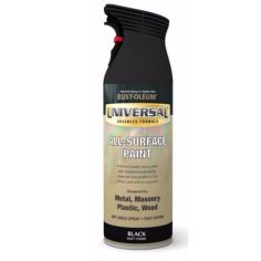 Rust-Oleum Universal All Surface Black Matt Spray Paint 400ml